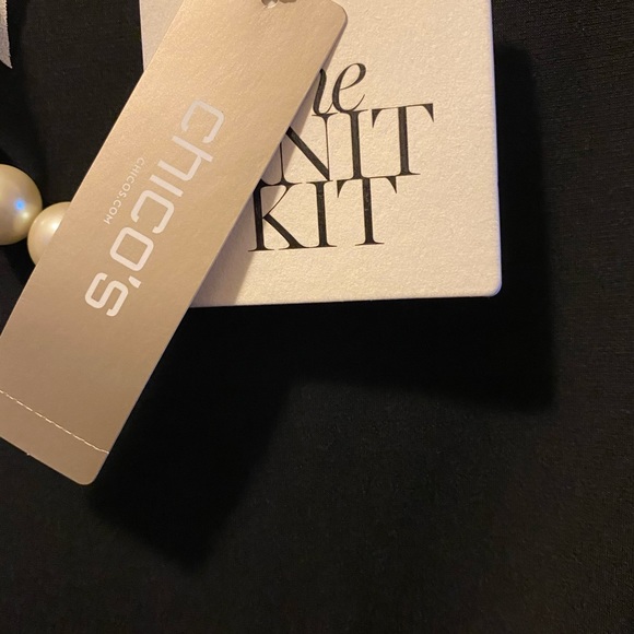 NWT Chico’s Knit Top with Banded Waist. Size 3/XL - Picture 3 of 4